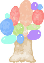 나무, 사탕나무, 벡터, 다채로운, 봄, flower, celebration, 데코, baby, 동그라미, 재미, 도형, 기호, 계란, 부활절