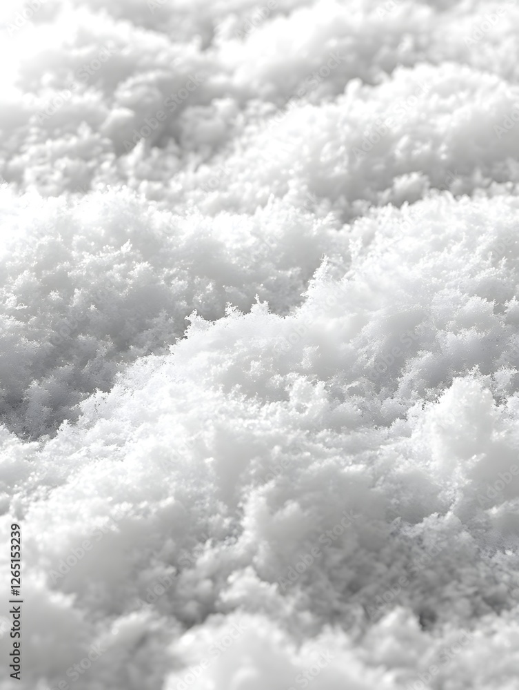 Poster fresh winter snowfall blanketing the ground creating a soft and pristine white texture