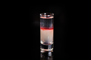 Colorful Alcoholic Cocktail on a Black Background
