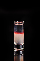 Colorful Alcoholic Cocktail on a Black Background