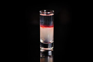 Colorful Alcoholic Cocktail on a Black Background