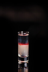 Colorful Alcoholic Cocktail on a Black Background