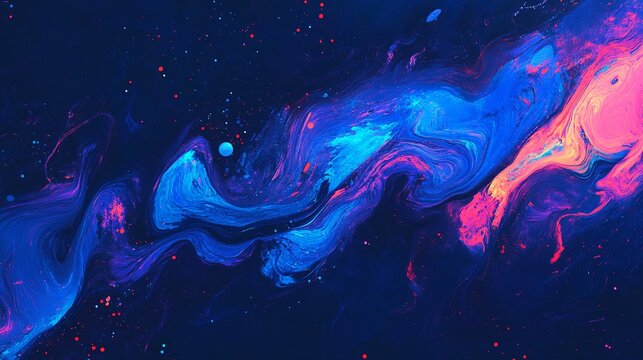 Blue background with neon accents Combining vibrant neon hues with blue tones, appealing for nightlife, music events, or edgy digital designs. 