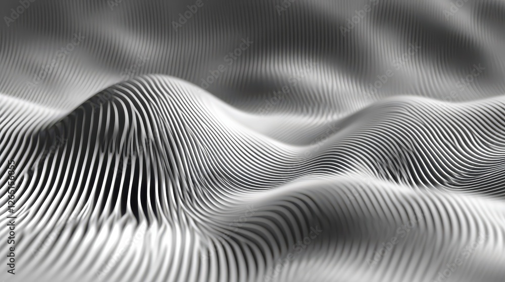 Aufkleber abstract background with wavy lines created by journey