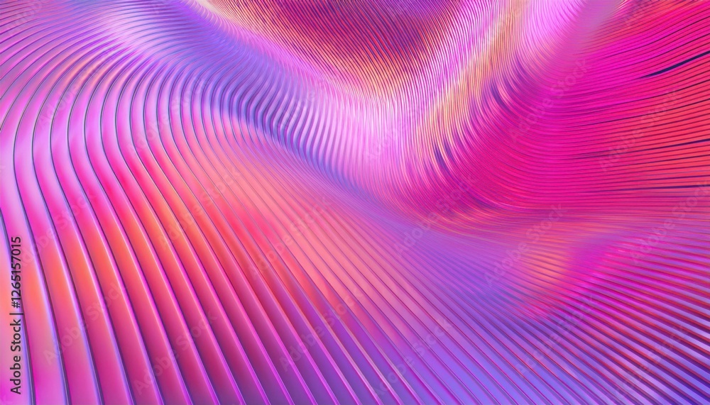 Poster vibrant abstract gradient wave texture in pink and purple tones, ideal for modern background and dig