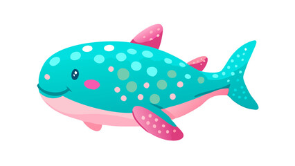 Fototapeta premium Playful illustration of a friendly fish, showcasing its colorful spots and charm 