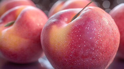 peaches on a black background