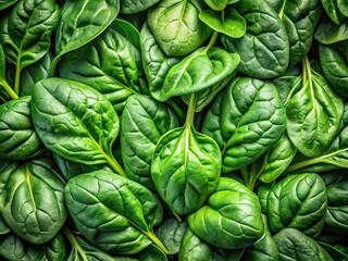 Fototapeta premium Organic Spinach Top View - Fresh Vegan Food Photography