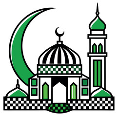 Ramadan & Eid Mubarak vector illustration 