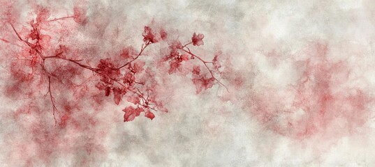 Blush, Cream Watercolors Featuring Detailed Flower, Leaf Line Art, a Touch of Elegant Romance