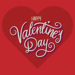 Valentine's day Greeting posters set in flat red and pink paper hearts background. Cute simple and love sale banners or greeting cards templates and social media post.