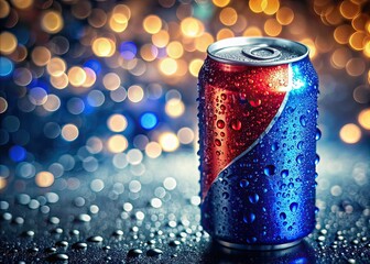 Pepsi Can Bokeh Effect Photo, Sparkling Soda,  Background Design