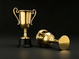 classic trophy on clear background