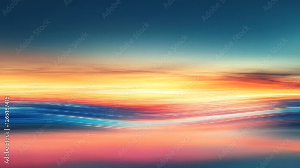 Aufkleber abstract colorful gradient with waves and lines vibrant blur background design. nightfall. illustrat