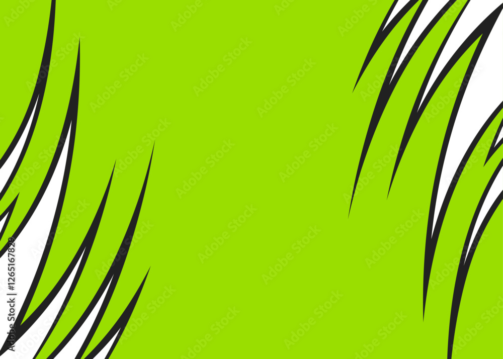 Poster abstract background with reflective curved spike line pattern and with some copy space area