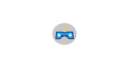 Animating game controller icon with arrows over shadow background. Animated video game controller sing on white background. - Powered by Adobe
