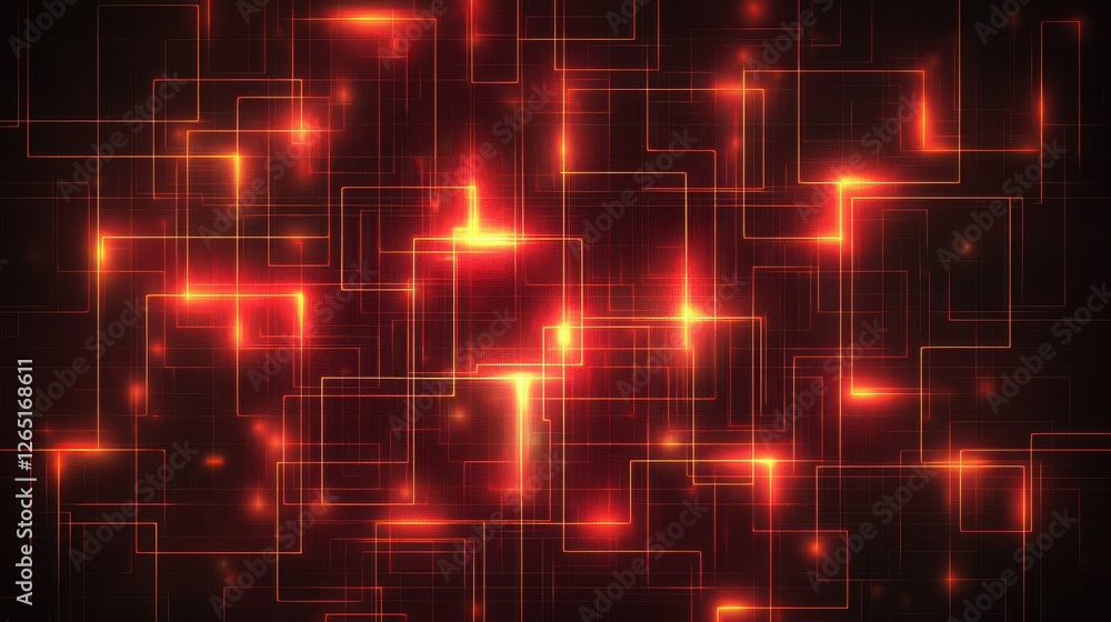 Poster abstract circuit board with glowing lines. illustration abstract art background for presentations an