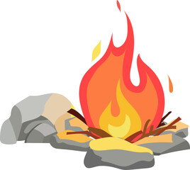 불, 불꽃, 모닥불, 캠프파이어, 따뜻한, 라이트, yellow, 가연성, 더위, hot, 벡터, 위험