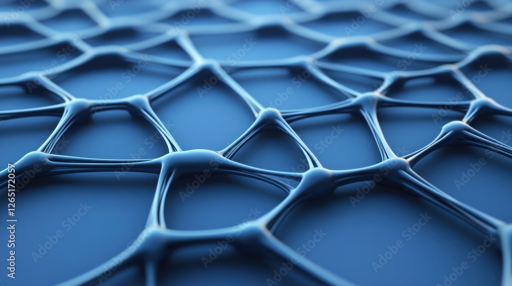Poster abstract connections on blue background. tech concept. 3d rendering