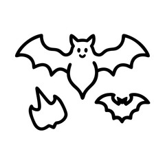 Halloween Vector Set. Spooky Black Silhouettes and Isolated Elements.