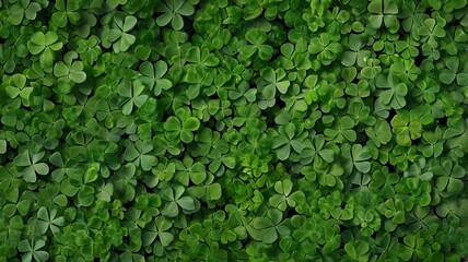 Obraz premium Lush Shamrock Frame on Vibrant Green Background