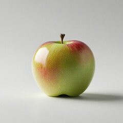 A single green apple isolated on a white background
