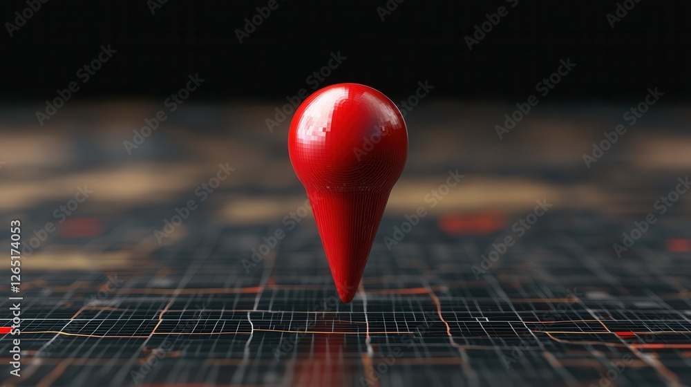 Aufkleber isolated red pin icon on a transparent background, a symbol for location and navigation, perfect for