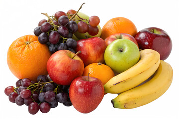 fresh fruit isolated on white background