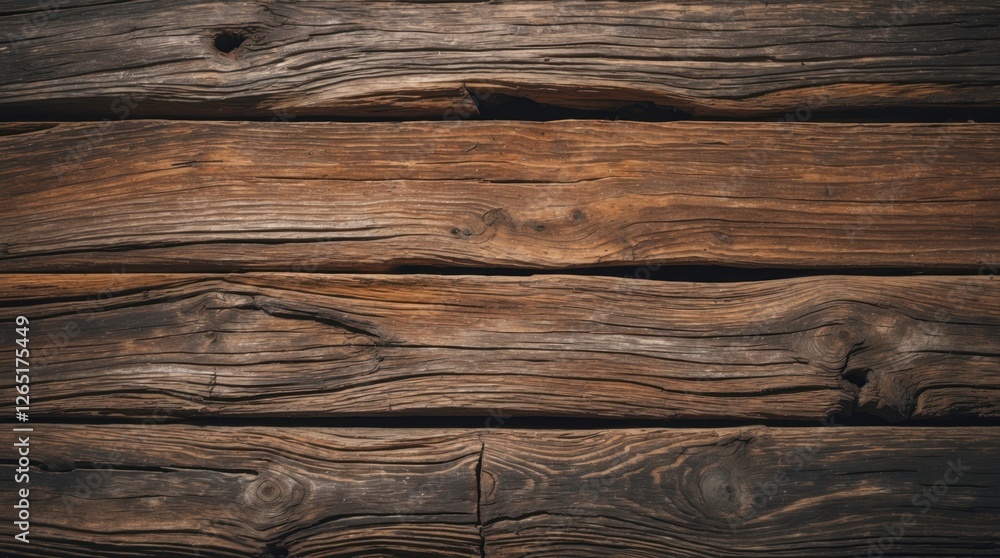 Aufkleber Textured rustic wooden planks background with warm tones and visible grain patterns suitable for various design applications Copy Space