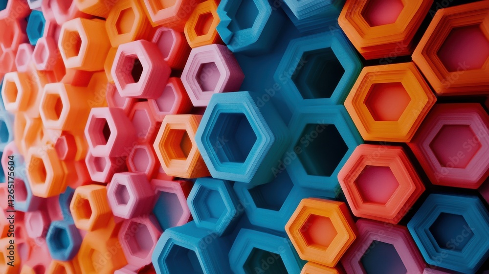 Poster abstract hexagonal wallpaper/background/backdrop