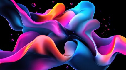 Abstract colorful liquid background with flowing, iridescent, and vibrant colors.