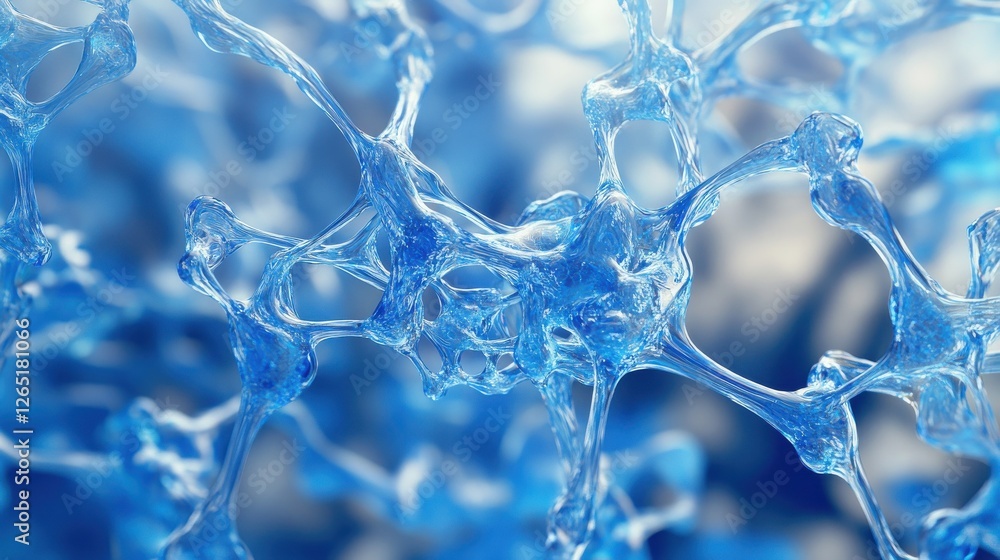 Poster abstract connections on blue background. tech concept. 3d rendering