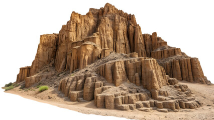 Rocky Mountain Peak isolated on white background