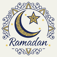 Ramadan & Eid Mubarak vector illustration 