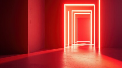Fototapeta premium futuristic red background for ads.
