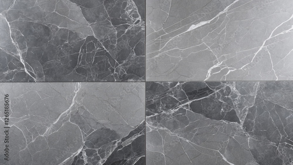 Poster gray marble texture with veins in tiled pattern four sections for background or wallpaper use copy s