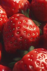 close up of fresh strawberries