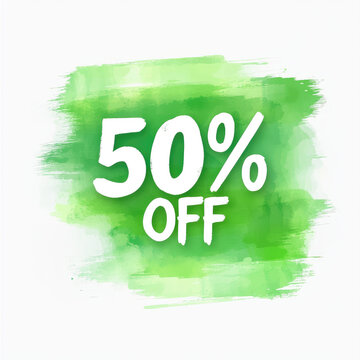 fifty percent off banner