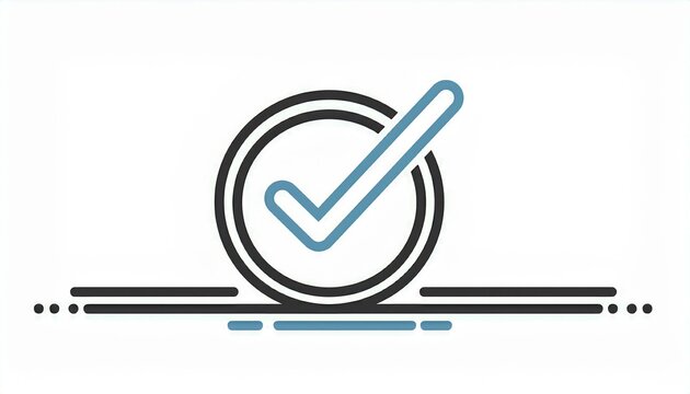 Check mark, quality control line icon. Approve sign, business quarantee mark outline editable stroke icon. Document confirm perfect any project.