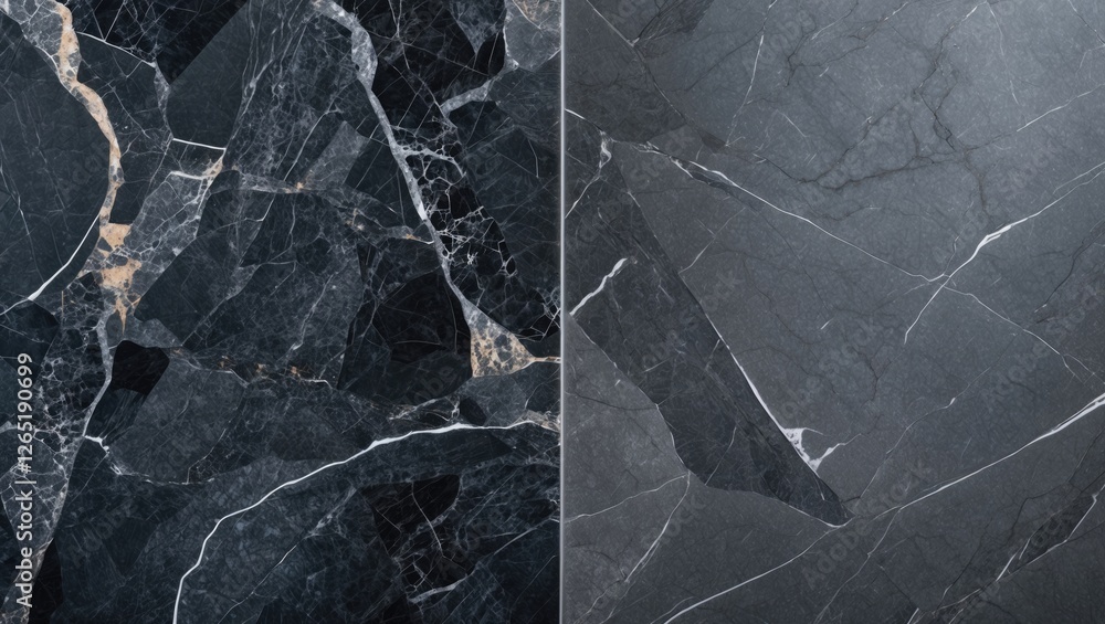Poster black marble texture background with natural patterns and veining for design projects copy space