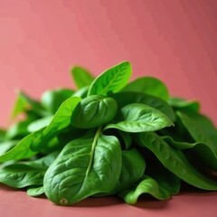 Fototapeta premium Close-up of lush, raw spinach; perfect for salads , produce, plant, healthy food