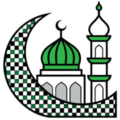 Ramadan & Eid Mubarak vector illustration 