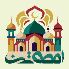 Ramadan & Eid Mubarak vector illustration 