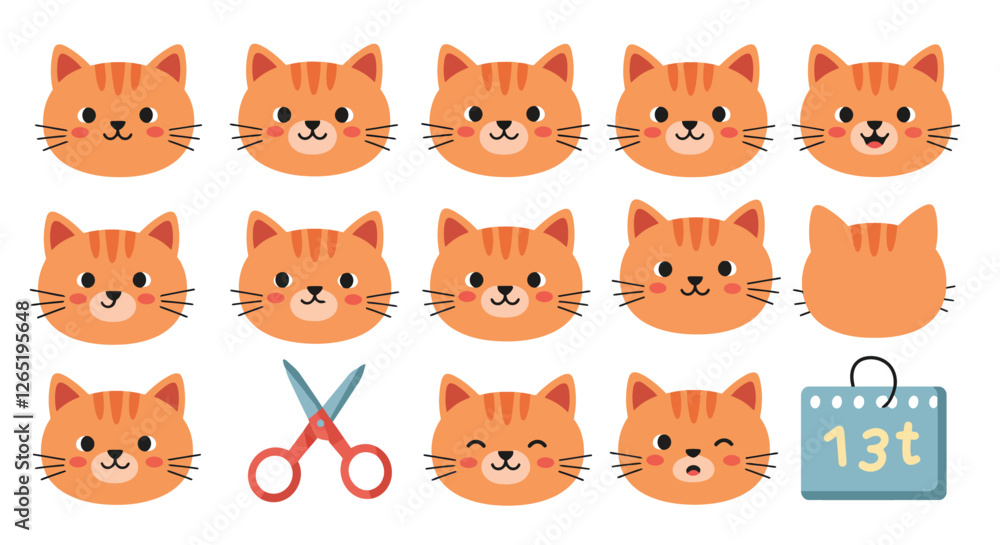 Poster the first frame shows various cat faces with expressions, transitioning to a playful design in the s
