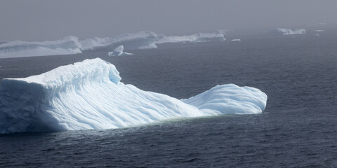 Blue Iceberg in Antarctica