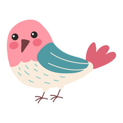 Fantasy spring bird. Vector illustration.