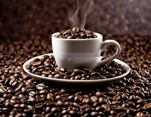 Obraz premium coffee beans in a cup