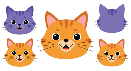 The first frame shows a smiling cat face, while the second frame reveals a playful expression.