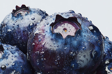 water drops on a blue background