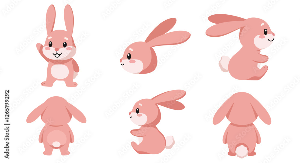 Poster the first frame shows the bunny waving, while the second frame showcases it in a neutral pose.